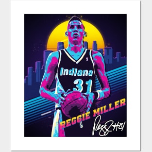 Reggie Miller Choke Sign Basketball Legend Signature Vintage Retro 80s 90s Bootleg Rap Style Posters and Art